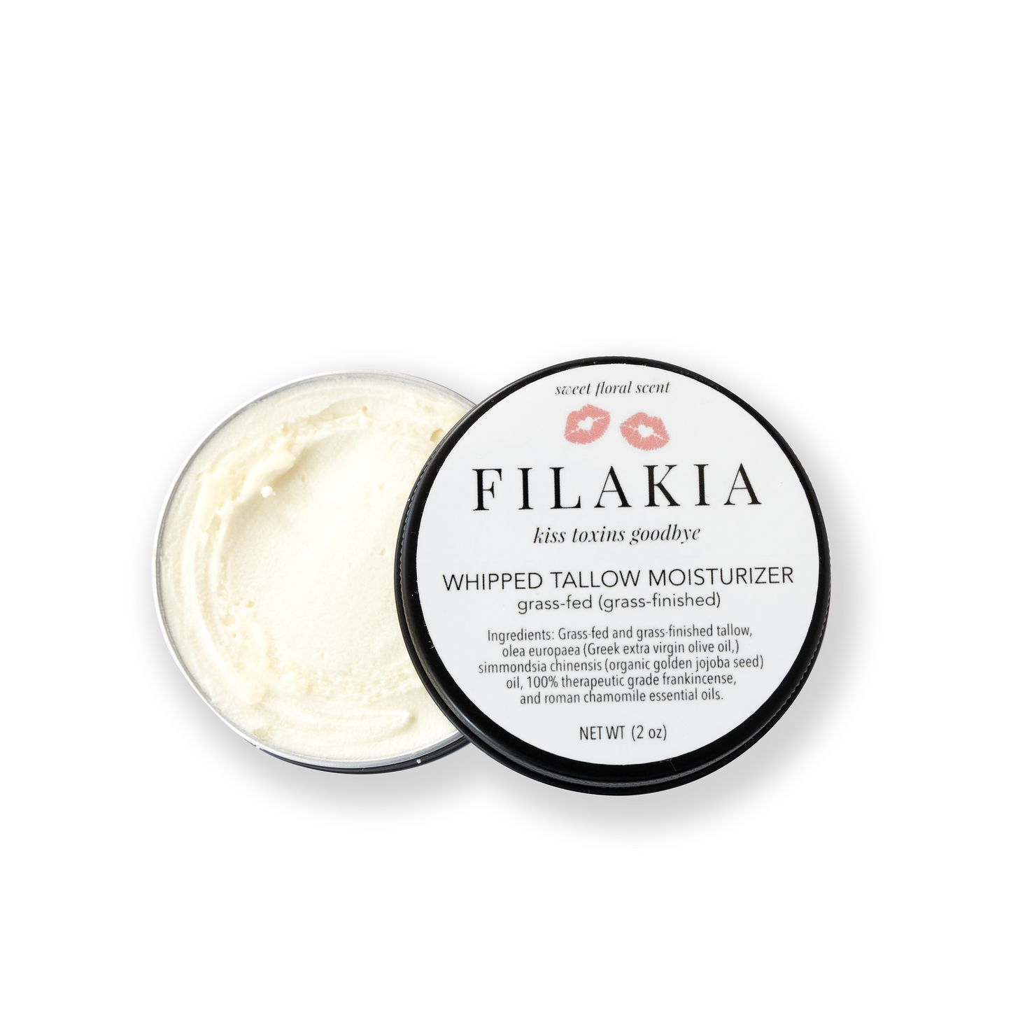 Grass-fed (grass finished) whipped beef tallow moisturizer - Scented